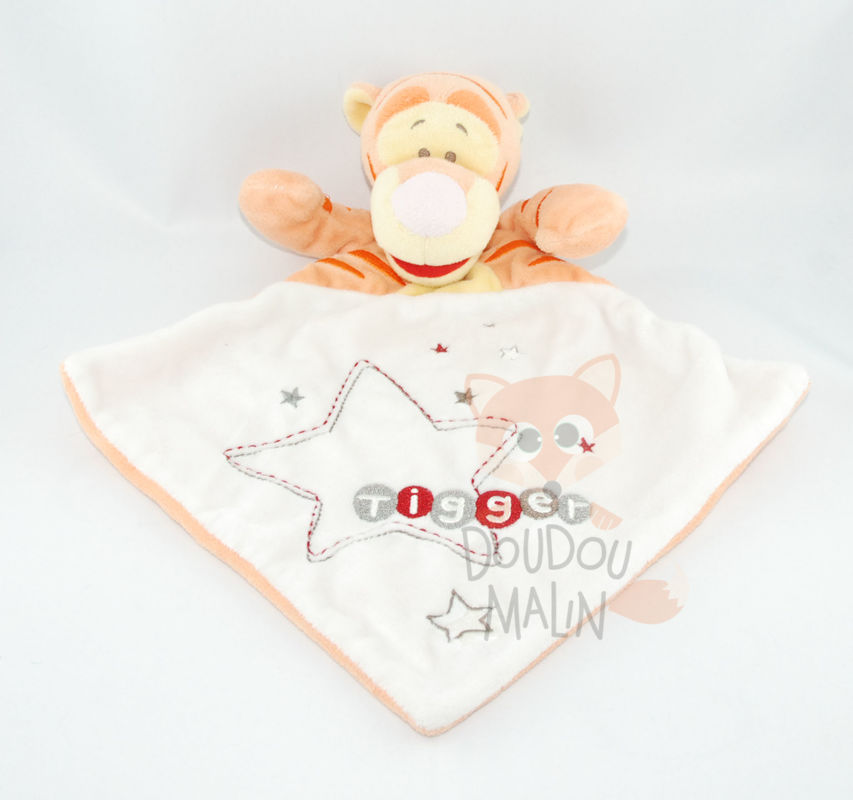  baby comforter tigger orange white star 